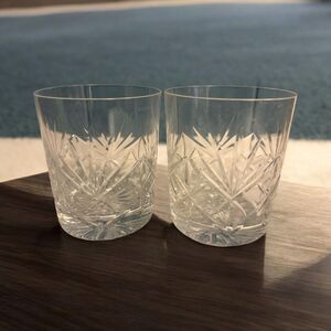 Thomas Webb Set Of 2 Old Fashioned or‎ Whiskey Glasses, 3 1/4"